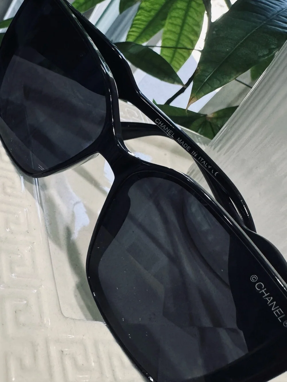 CHANEL Black Oversized Sunglasses